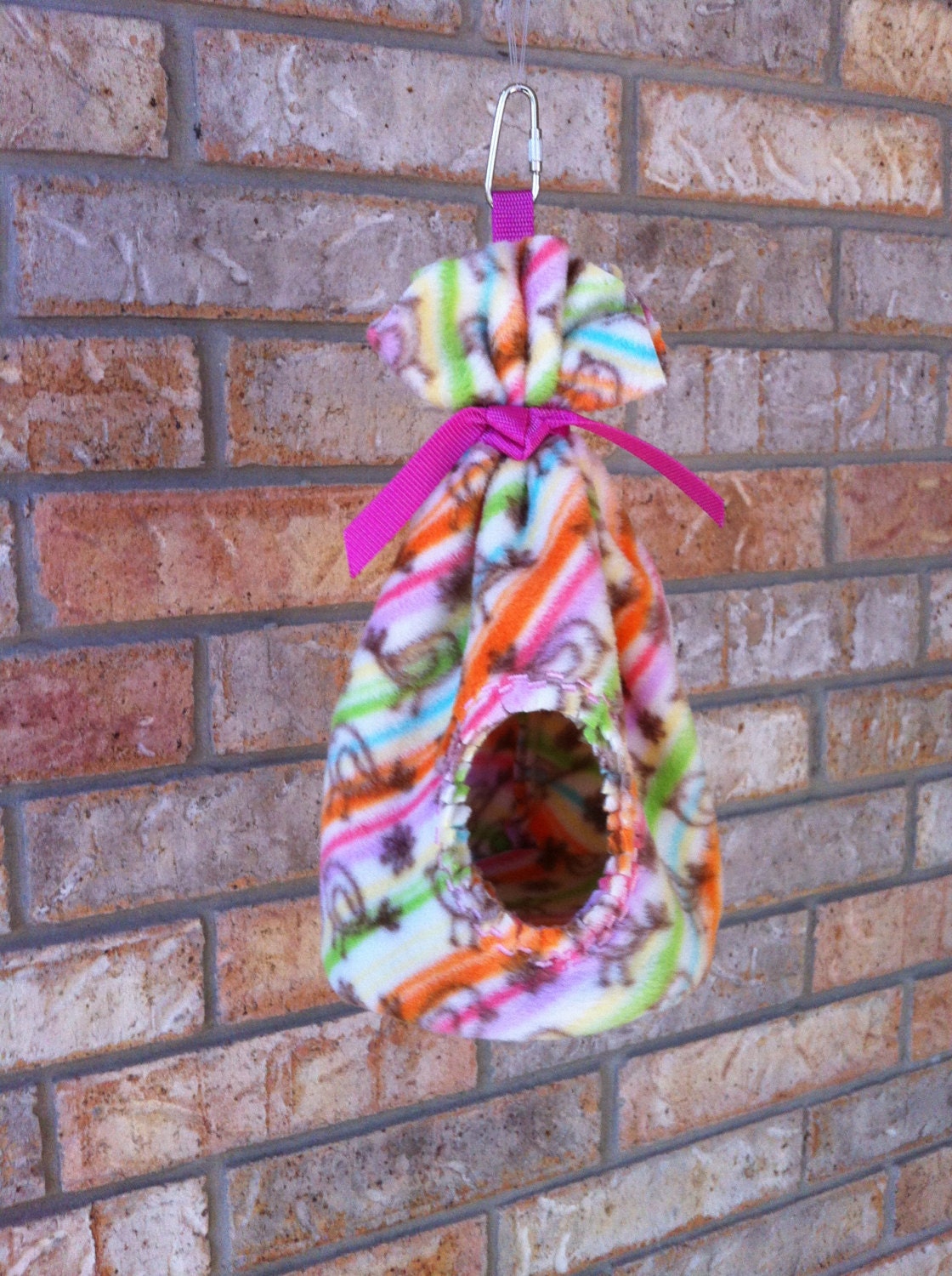 Teepee, Great for Finches, Parrotlets, Sugar Gliders, Hamsters, Rats. Warm Cozy Fleece Available in 5 sizes.  