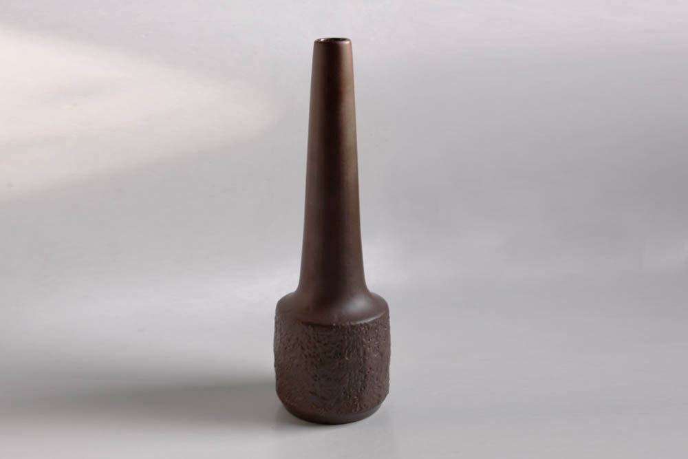 Tall Mid Century Brown Cor Unum Vase  - Dutch Pottery c.70s 80s
