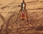 Vintage style trouble light cage lighting swag hanging lamp pendant industrial, steampunk