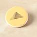 Triangle yellow brooch - Yellow & Striped triangle - Geometric jewellery