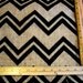Black Chevron Printed Burlap