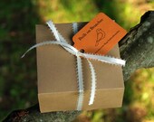 Handmade Gift Box with Ribbon and Gift Tag