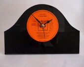 JOHNNY CASH Record Clock 1960s Music Recycled Vintage Vinyl Folsam Prison