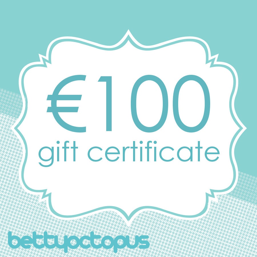 Gift Certificate for bettyoctopus - 100 euros