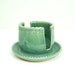 Sponge Holder in Green and dots