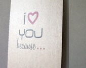 I Love You Notebook / Beautiful Present/ Love Gift / Perfect present / Keepsake book