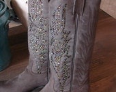 Crystal Cowboy Boots Size 8.5 FREE SHIPPING