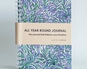 All Year Round Timeless Journal (Self filled dates, months & years, fabric wrapped) - Purple Lavender