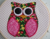Litte Owl - Handmade Embroidery Hoop wall art