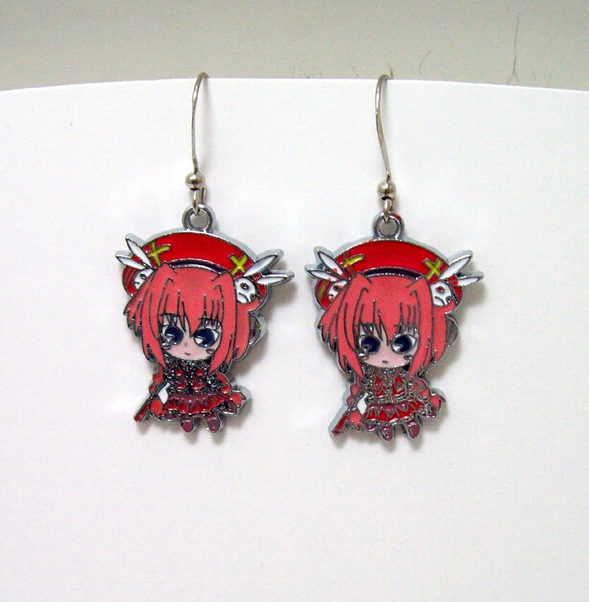Magical Girl, Lyrical Nanoha, charm, earrings, anime, manga, geek