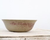 Vintage Studio Pottery / Beige and Pink Bowl
