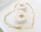SALT BATH BOMB, Bath Bombs, Bath Fizzies Enriched with Bamboo Jade Salt, Scented in Essential Oils of Minted Melody, Handmade