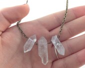 3 Stone Crystal Quartz Necklace