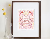 Go Where Love Grows 8x10 Print