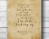 Personalized Wedding gift: ANNIVERSARY gift, Wedding VOWS, Bride & Groom First Dance Lyrics