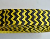Yellow and black chevron 7/8" grosgrain ribbon Il_170x135