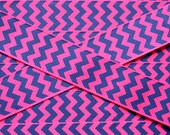 Preppy Navy Chevron on hot pink 7/8" grosgrain- high quality Il_170x135