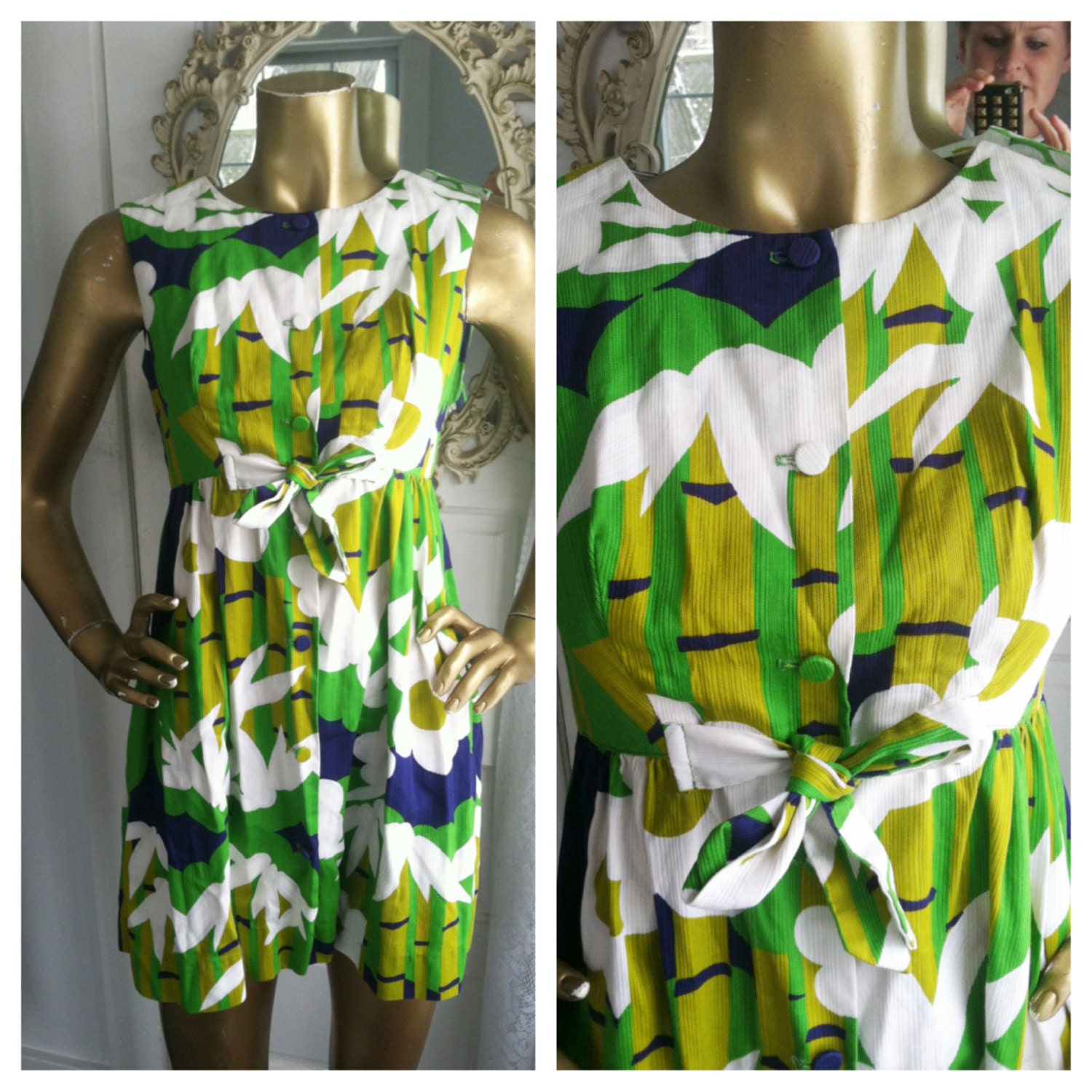 Vintage 60s Hawaiian Dress