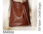 Faux Leather Handbag plus Dance Tote PDF INSTANT DOWNLOAD sewing pattern 'Matilda', great overnight bag too,diy