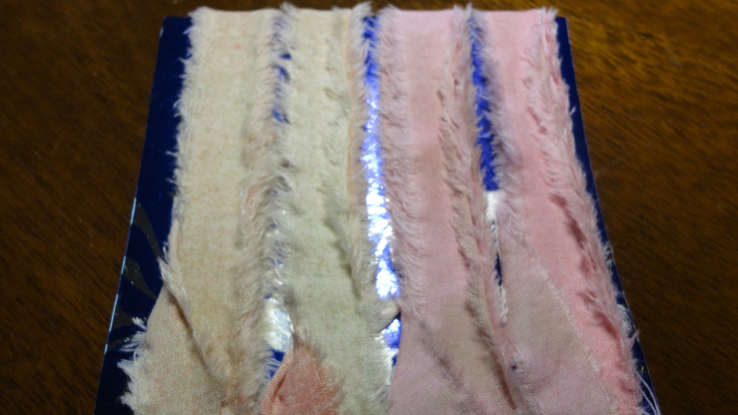 Shabby Chic Hand Torn and Dyed Cotton Ribbon