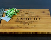 Personalized Cutting Board -  Custom Engraved- 9x12 - Wedding Gift, Anniversary Gift, Housewarming Gift, Personalized Decor