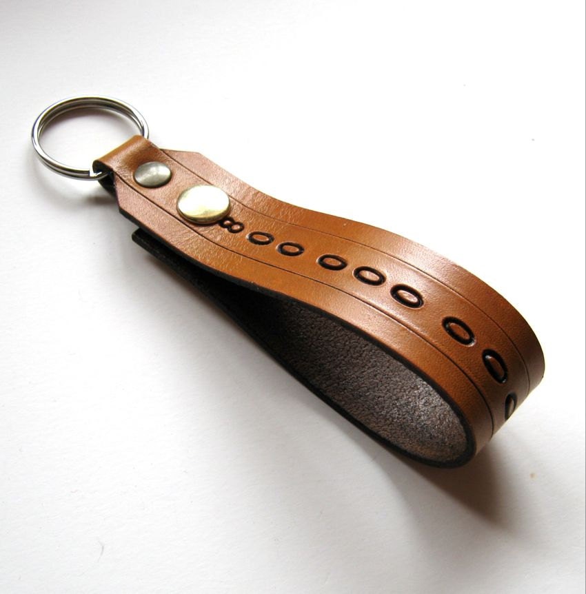 Never Lose Your Keys - Personalized Key Fob Phone Number Leather Custom Snap Loop Wristlet Keychain Bespoke Black Brown Red