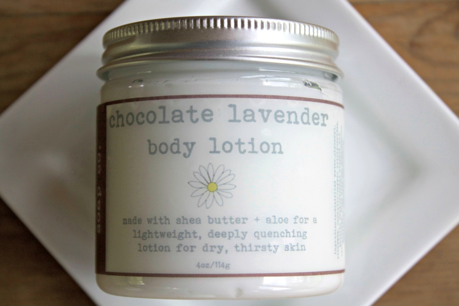 CHOCOLATE LAVENDER 4 oz  Vegan Hand Lotion Body Lotion