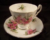 Royal Adderley  "Prairie Rose"Canadian Provincial Flower Series Cup and Saucer