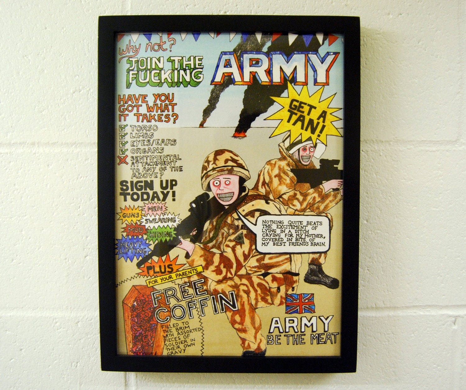 Why Not Join The Fucking Army - Darren Cullen. Limited edition giclée print