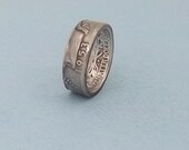 Silver coin ring washington quarter year 1953 size 7 1/2.  90% fine silver jewelry