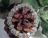Olivine And Smokey Crystal Stretch Bracelet
