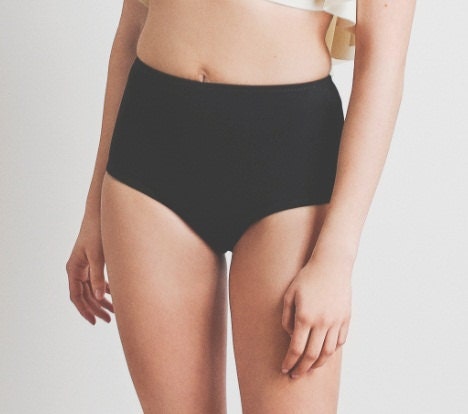 Black high waisted bottoms swimsuit