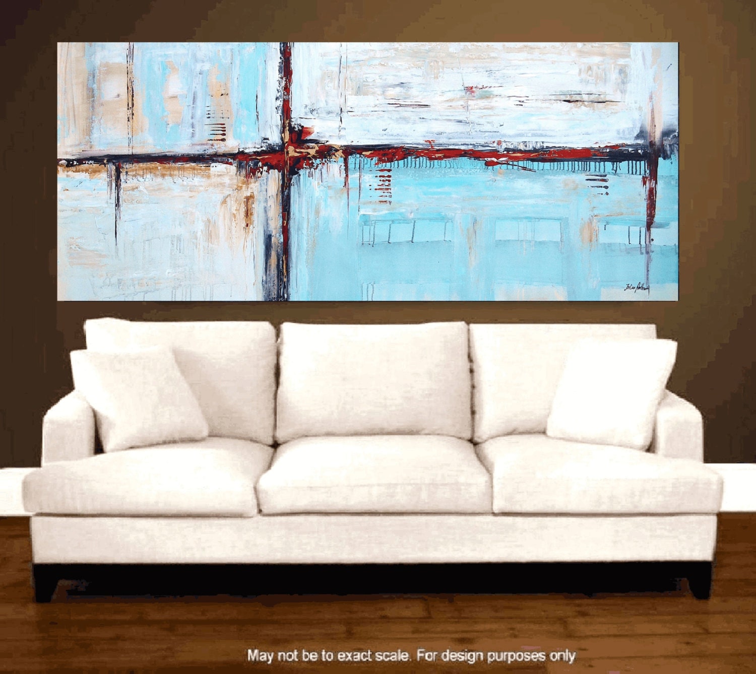 art painting large painting 72" x28"  abstract painting , from jolina anthony signet  express shipping