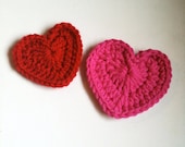 Crochet Heart Pins