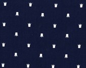 Let's Pretend by Sarah Jane for Michael Miller, when I am king in navy, 1 yard