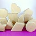 Eco Friendly Wooden Blocks Set of 12 Shapes Natural Maple