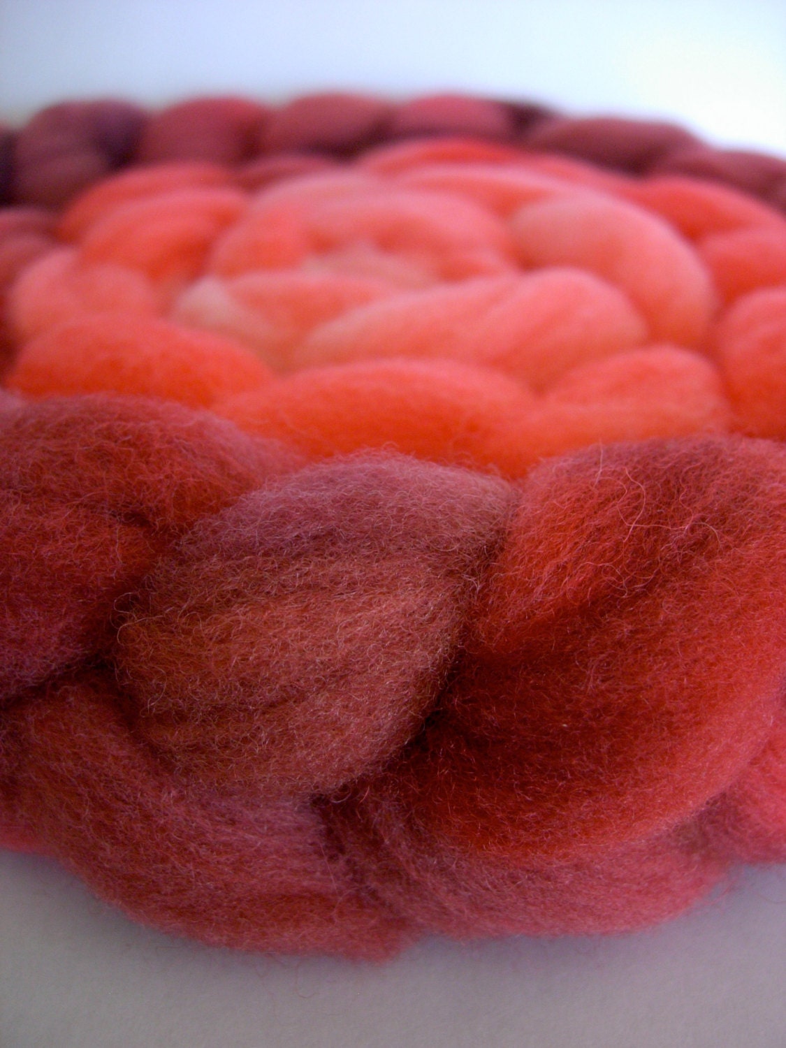 WITH LOVE - Organic Merino wool top/roving, certified organic, organically hand dyed