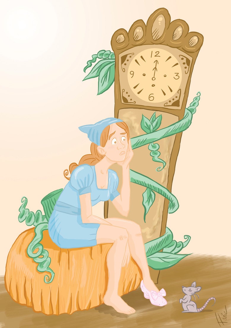 Cinderella Poster Nursery Print 8.5x11 A4 Children Room Decoration