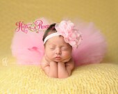 Pink Baby Headband..Lace Headband.Baby Girl Headbands.Newborn Headband.Toddler Headband.Flower Headband.Christening.Birthday.Baby Girl.