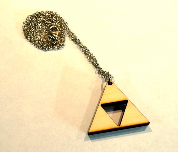 Wooden Triforce Necklace