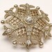 Antique art deco jewelry, vintage 1930's Monet rhinestone brooch pin, antique brooch, wedding jewelry bridesmaid jewelry