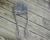 Vintage Lavender Handspun Merino Newborn Hat, Ready-to-Ship photography prop