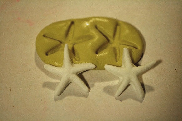 Silicone starfish Mold for cake decorating, chocolate, hard candy, polymer clay, resin, wax, soap, silicone mould,small  starfish mould