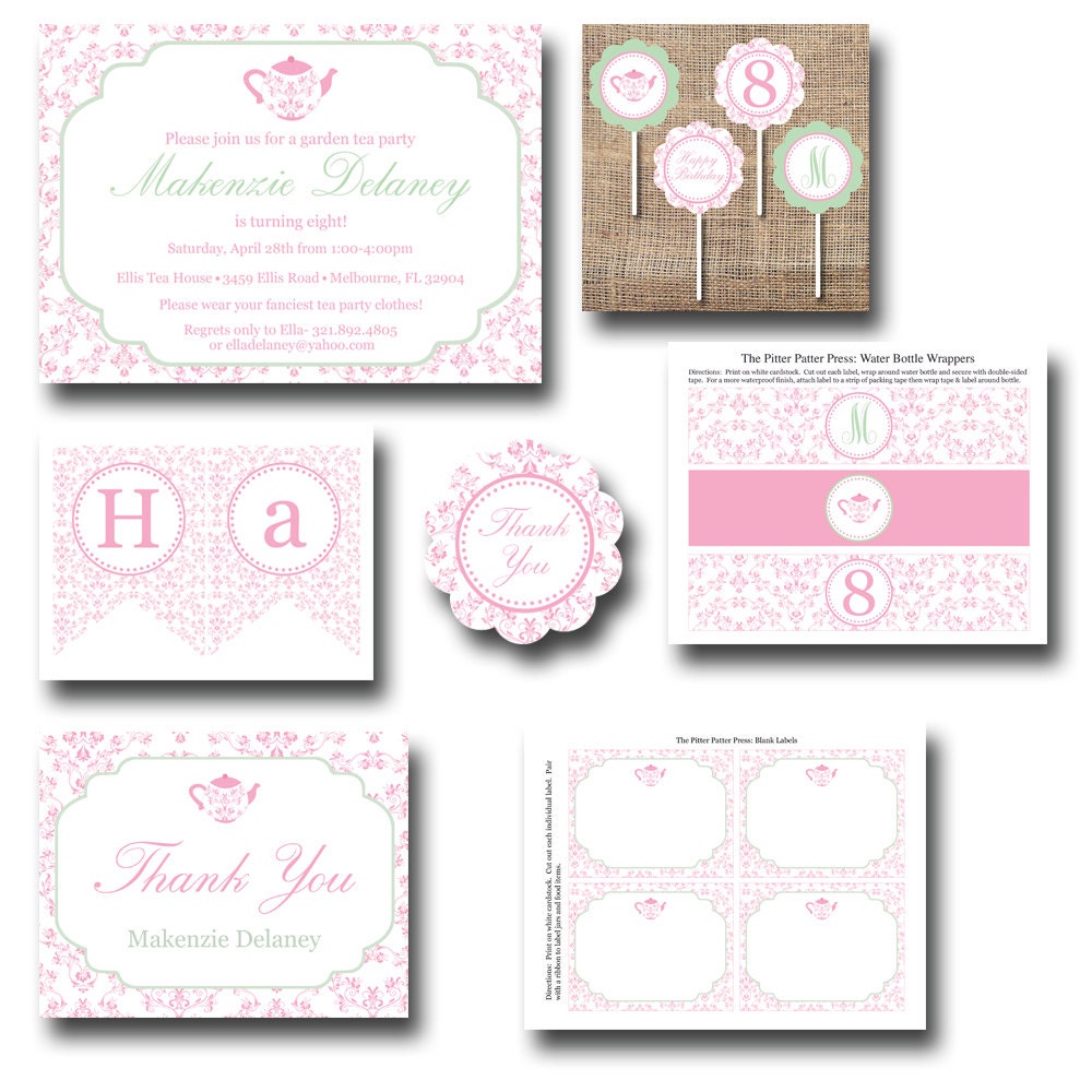 Printable Garden Tea Party Package Il_170x135