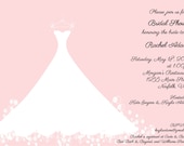 Pink Bridal Shower Invitation - Wedding Gown - Bridal Luncheon, Bridal Tea Invitation Il_170x135