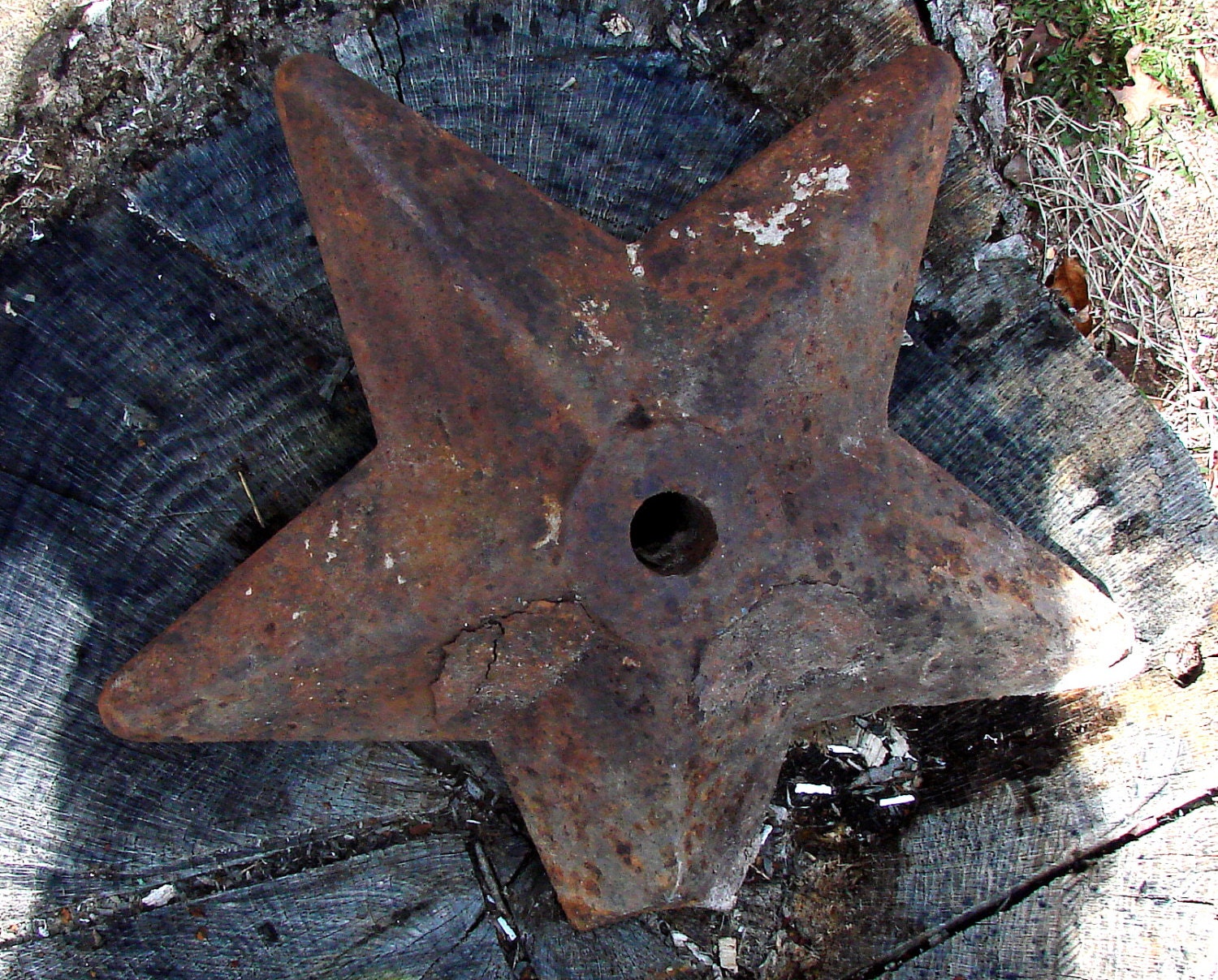 Large Antique architectural Iron Star from Top Of Old Building St. Louis