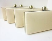 champagne bridesmaid clutch set of 4, champagne and blush wedding clutches, Bridesmaid Set of 4 champagne clutches