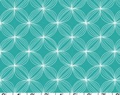 1 Yard Star Pods in Teal, Les Amis Collection, Michael Miller, Quilting Cotton