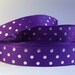 2mts Purple with Silver Dot 1" Grosgrain Ribbon