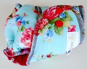 Fitted Diaper in Annabelle - NB birth-14lbs - serged deep red cv